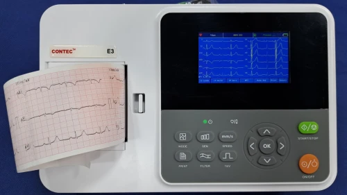 Electrocardiographe ECG Contec E3 (3 pistes) avec interprétation (Nouveau modèle)