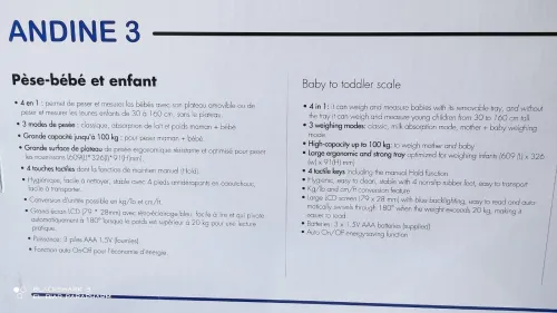 Pèse bébé électronique holtex 4 en 1 
