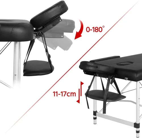 TABLE DE MASSAGE EN ALUMINIUM 2 ZONE 