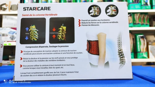 Ceinture dorsale gonflable avec pompe - Ceinture De Décompression Lombaire à air 