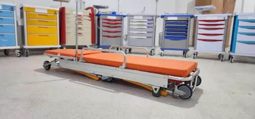 Brancard d'ambulance avec potence - Chariot brancard ambulance