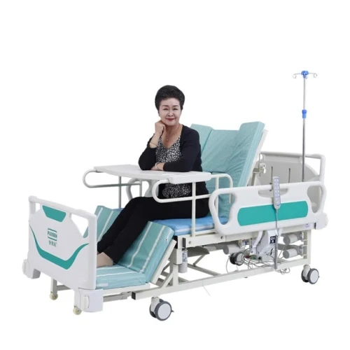 Lit D'hôpital MULTIPOSITIONS  ELECTRIQUE AVEC TOILETTE ET POSITIONS PREVENTION ANTI ESCARRE 