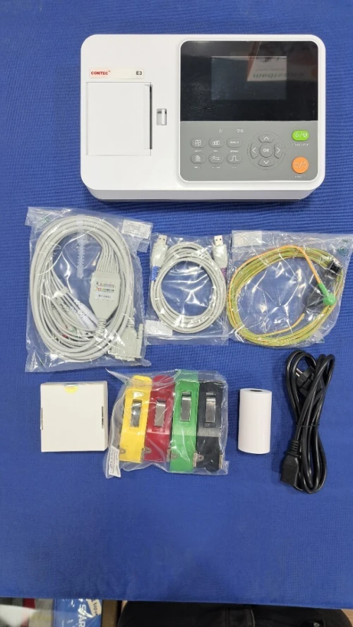 Electrocardiographe ECG Contec E3 (3 pistes) avec interprétation (Nouveau modèle)