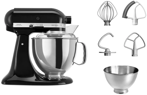 Robot Pétrin Et Pâtissier 2 BOLS 4.8L 300W Avec Accessoires KitchenAid 5KSM175PS 5KSM175PSEOB