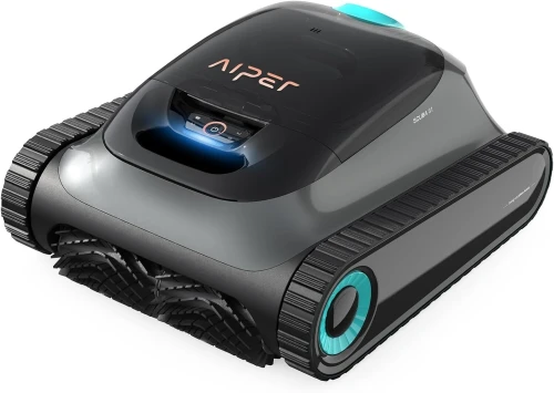 AIPER Scuba S1 Robot Piscine Fond et Parois, Ligne d'eau, Aspirateur Piscine sans Fil, 4 Modes, 150Min d'Autonomie, Escalader Les Murs, Navigation Intelligente 2.0, Idéal pour Piscines Enterrées 150m