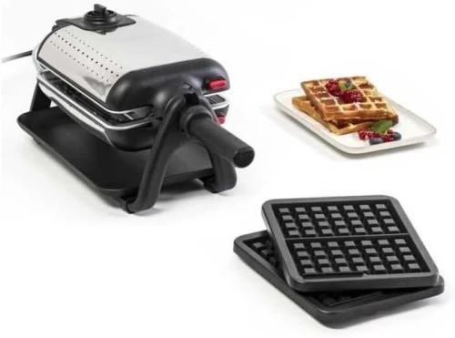 Tefal Gaufrier semi professionnel, 1200 W, Thermostat réglable, Voyant lumineux, Poignée rotative et rabattable, Résultat parfait, Nettoyage facile, King Size