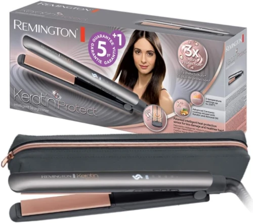 Remington Lisseur Cheveux  Keratin Protect Soin Kératine Céramique, Ecran LCD S8598