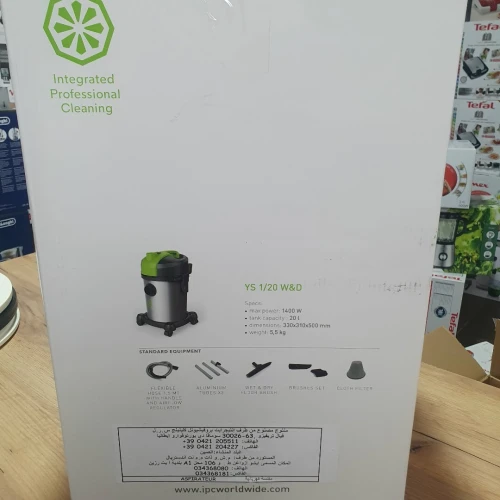 Aspirateur Ipc 1400W, capacité 20 L,  sec et humide, avec accessoires YS 1/20