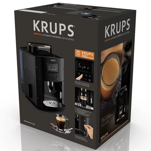 Cafetière automatique Krups EA81P070 avec broyeur  15 bars Nettoyage automatique Noir