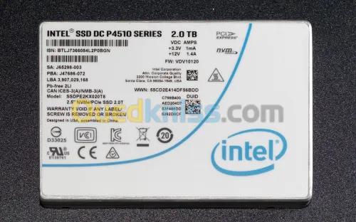 Disque Intel SAS NVME P4510 1T Enterprise pour serveur