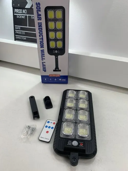 Lampadaires 200LED à énergie solaire étanche IP65 JX200  مصباح خارجي يعمل بالطاقة الشمسية