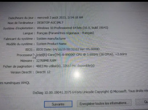 PC pour Architectes, Designers et Développeurs / i9 / 32 Gb / 256 Gb SSD + 1 Tb / Nvidia GTX 1660
