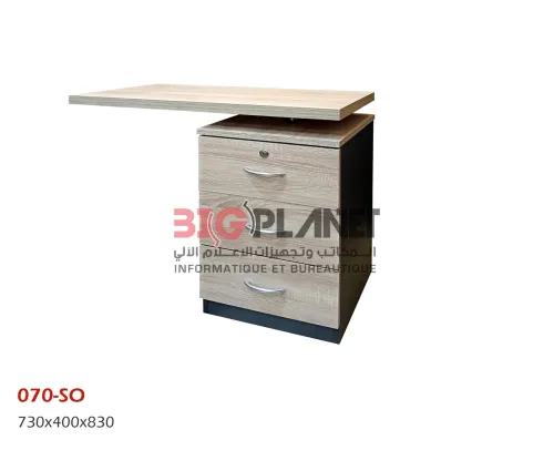 Bureau local en mélamine pieds métallique avec retour #59