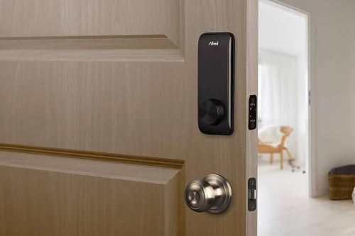 ALFRED - Serrure de porte intelligente avec clavier tactile et code + entrée par clé - Combo avec po