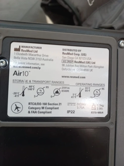 Oxygénateur portable RESMED Air10 CPAP