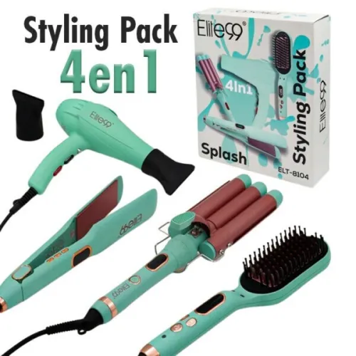 Elite99 Styling 4en1 Pack Ultime pour des Cheveux Parfaits  مجموعة العناية بالشعر 4في1