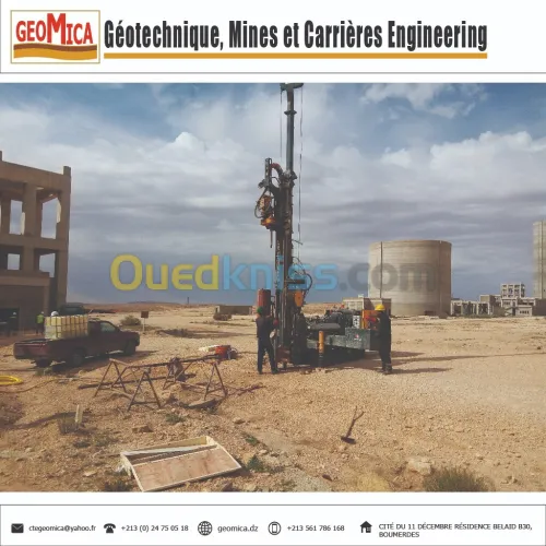 GEOTECHNIQUE, MINES ET CARRIERES ENGINEERING - ETUDE DE SOL - ALGÉRIE