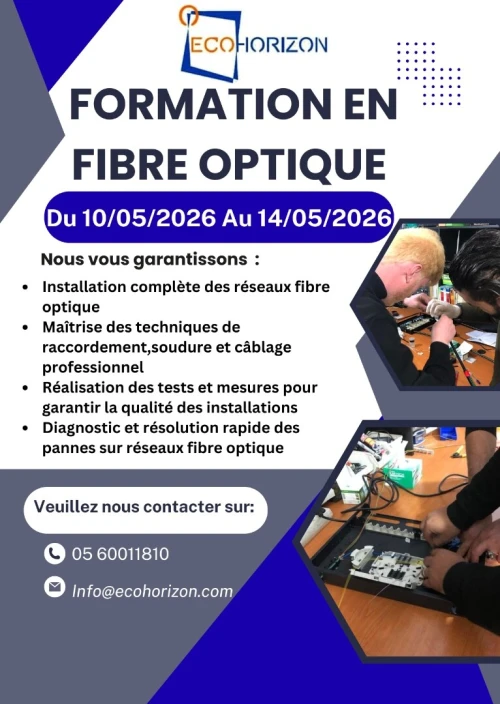 formation fibre optique et FTTH Jours de Semaine