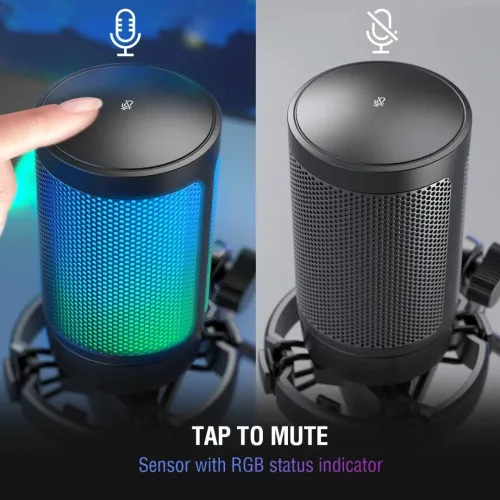 Microphone Fifine A2 AMPLIGAME USB RGB FOR PC,PS5 WITH Quick Mute