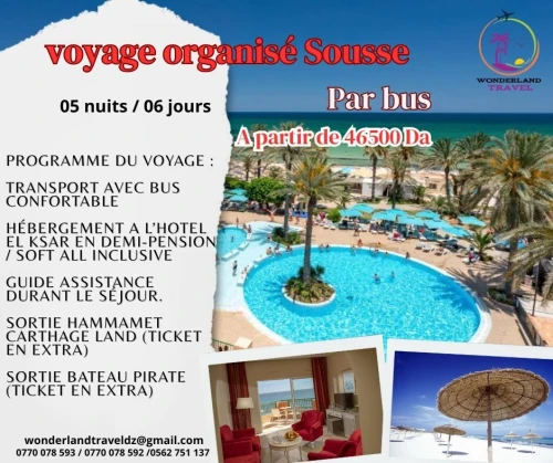 voyage organisé Sousse par bus 