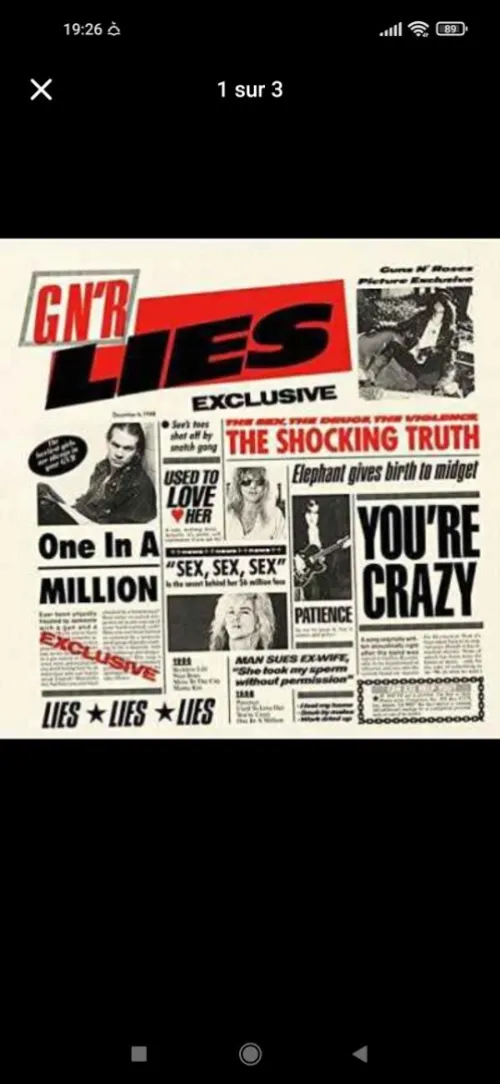 K7 audio originale Gunsn'Roses (Gn'R Lies)