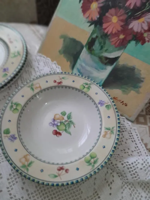 15 assiettes "fruits du verger"