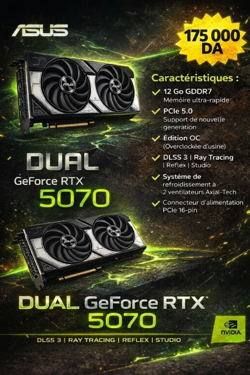 Carte Graphique ASUS RTX 5070 12GB GDDR7 OC  Gaming Ultra Performance
