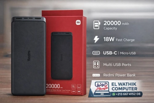 Power Bank Redmi 20000mAh - Charge Rapide 18W avec USB-C