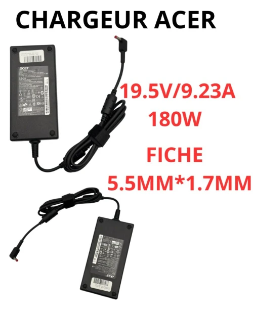 CHARGEUR ACER 1ER CHOIX 19.5V/9.23A / Ø 5.5MM*1.7MM 180W