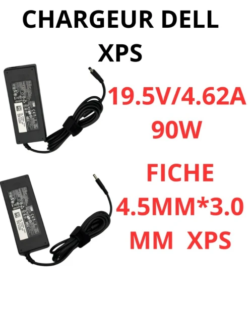 CHARGEUR DELL 1ER CHOIX 19.5V/4.62A /Ø 4.5MM*3.0MM  XPS 90W