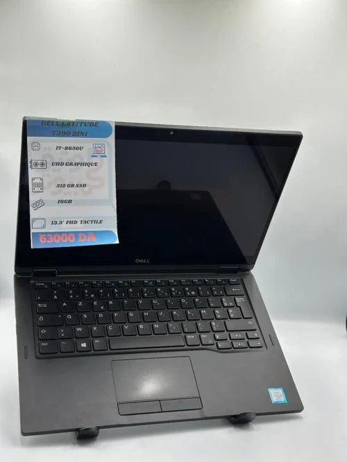 DELL LATITUDE E7390 2in1 360 /  I7-8650U/16G/512 SSD/13'' TACTILE/  WIN 10  ETAT 9/10