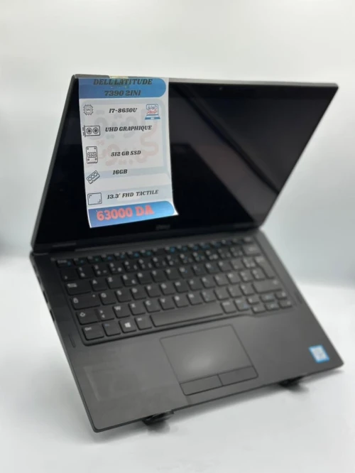 DELL LATITUDE E7390 2in1 360 /  I7-8650U/16G/512 SSD/13'' TACTILE/  WIN 10  ETAT 9/10