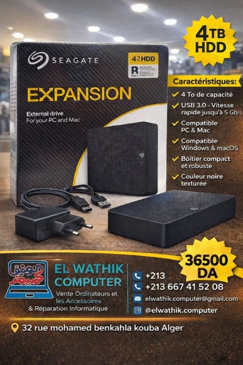 Seagate Expansion 4TB Disque Dur Externe USB 3.0  PC & Mac