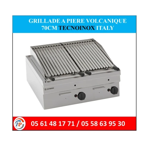 GRILLADE A PIERE VOLCANIQUE 70CM TECNOINOX ITALY