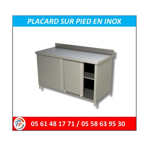 PLACARD SUR PIED EN INOX   