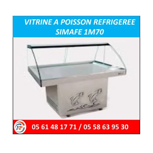 VITRINE A POISSON RÉFRIGÉRÉ SIMAFE 1M70 ET 01M