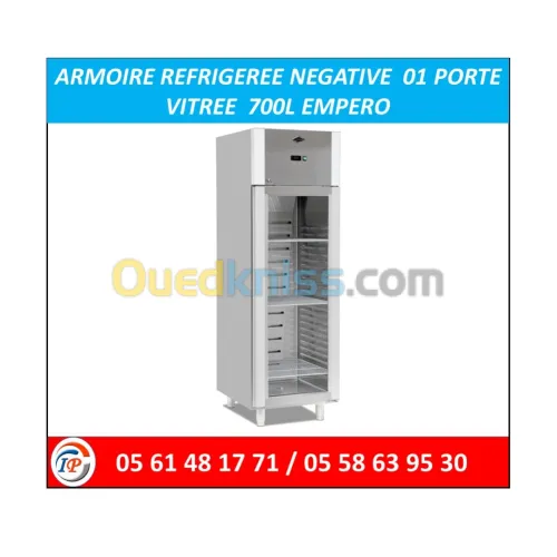 ARMOIRE REFRIGEREE NEGATIVE  01 PORTE VITREE  700L EMPERO 