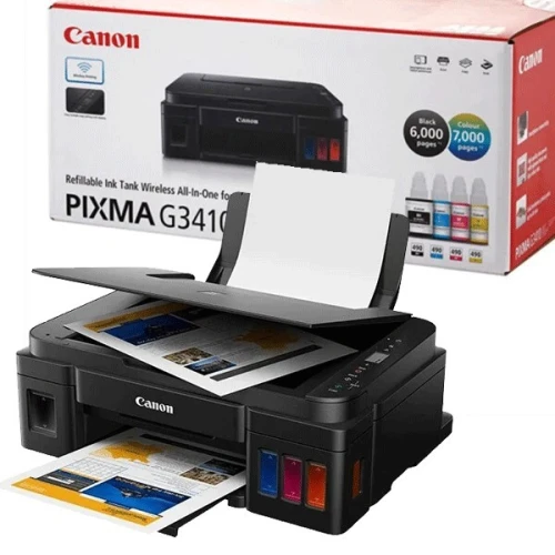 Imprimante WiFi multifonction (impression /scanner/photocopie) couleur Canon pixma G3410 réservoir