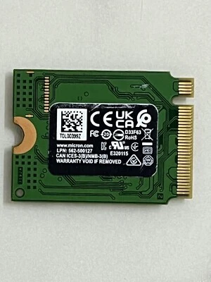 SSD Micron 2450 M2 2230 256Go PCIe Gen4x4 pour ordinateurs portables