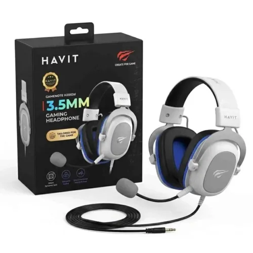 Casque de jeu HAVIT H2002d, fiche 3,5 mm, pour PC, PS4, XBOX ONE BLANC