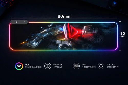 tapis de souris gaming luminaux RGB 90*40mm et 80*30mm