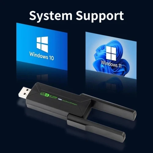 Cle WIFI 6 USB3.0 AX900 avec BT5.3, 2.4+5G, dual band, pour PC portable, sans driver (détail et en gros)