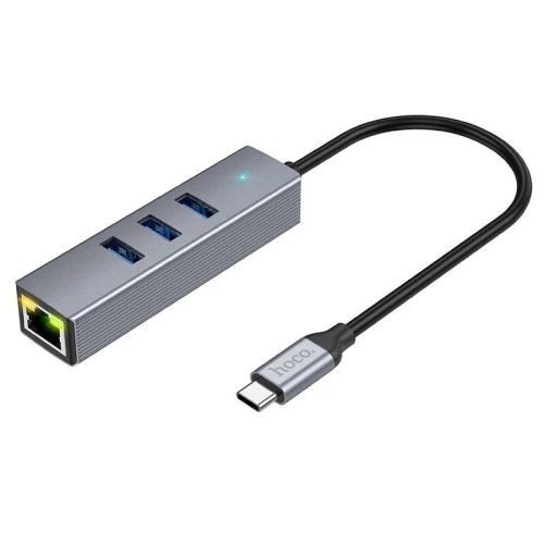 HUB TYPE C 4EN1 3*USB3.0 RJ45 1000MBPS HB34-HOCO