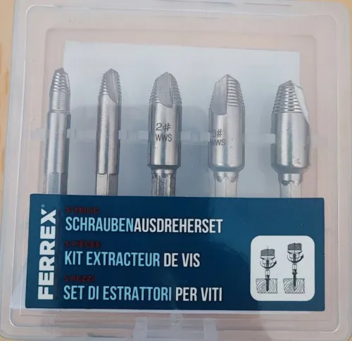 Coffret d'extracteurs de vis cassées