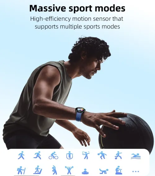 Smartwatch Circular YESIDO IO29 | Écran HD, Étanchéité IP67 et Autonomie Longue Durée