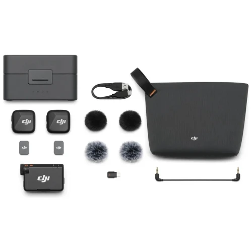 DJI Mic Mini (DM3005) Micro sans fil ultra-compact, 48h d'autonomie et portée de 400m typec