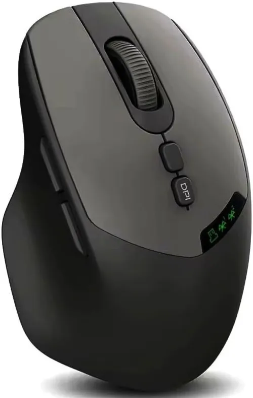 Souris rechargeable double BT 2.4G/Bluetooth 5.0 avec afficheur, silencieuse PRMW37