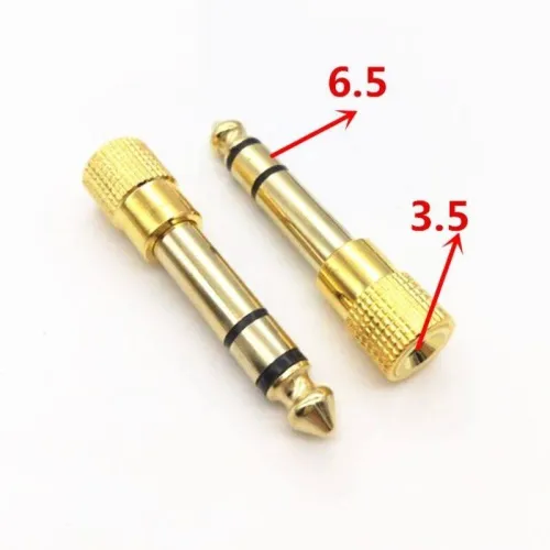 Adaptateur Jack 6.5mm Mâle vers 3.5mm Femelle, Casque Prise Adaptateur Audio Connecteur Stéréo pour Casque, Guitare Électrique, Carte Son, Smartphone.