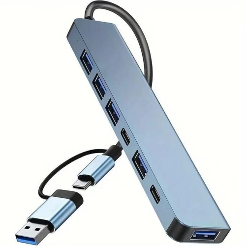 Adaptateur HUB 7 en 1 USB-C type-c to USBC/2*Type-C/SD/Micro SD/2*USB 3.0