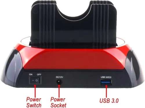 Station d'Accueil Double Disques Durs SATA 2,5" et 3,5" Port USB 3.0 Modèle: 576U3